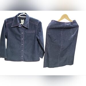 B+AB Two Piece Denim Set